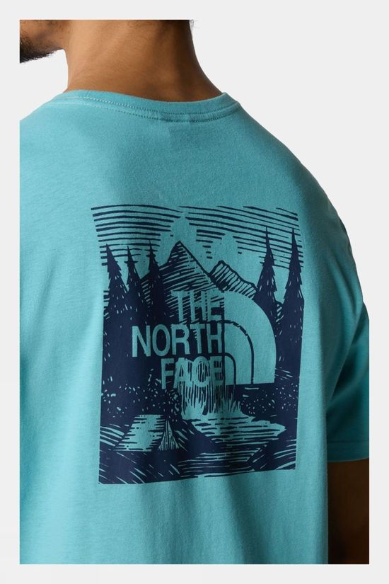 The North Face Mens Redbox Celebration T-Shirt Reef Waters Summit Navy