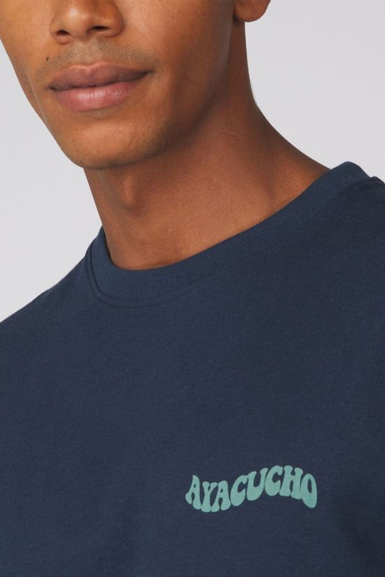 Ayacucho Mens Rolling Hills Organic Tee Navy