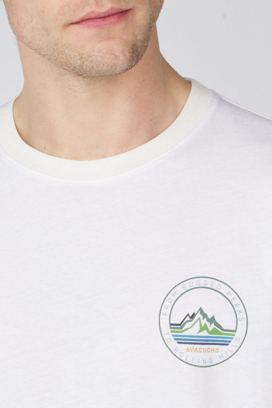Ayacucho Mens Adventure Mountain T-Shirt White