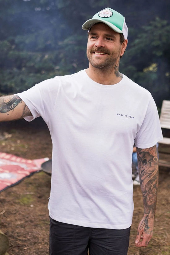 Passenger Mens Open Road Recycled Cotton T-Shirt White