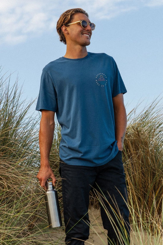 Passenger Mens Escapism Recycled Cotton T-Shirt Dark Denim