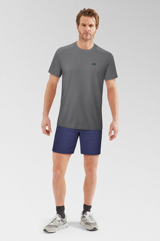 Mountain Equipment Mens Headpoint Axes T-Shirt Flint Grey W. Majolica Blue