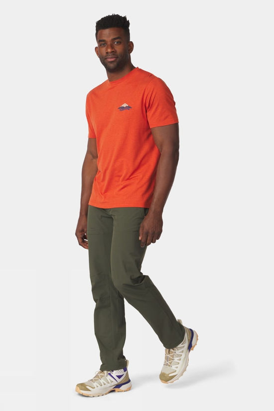 Ayacucho Mens Bighorn Graphic T-Shirt Burnt Ochre