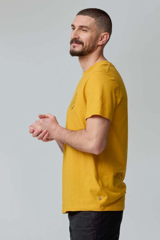 Fjallraven Mens Hemp Blend Out Here T-Shirt Ochre