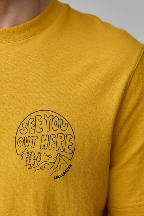Fjallraven Mens Hemp Blend Out Here T-Shirt Ochre