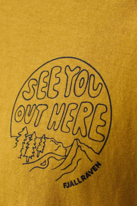 Fjallraven Mens Hemp Blend Out Here T-Shirt Ochre