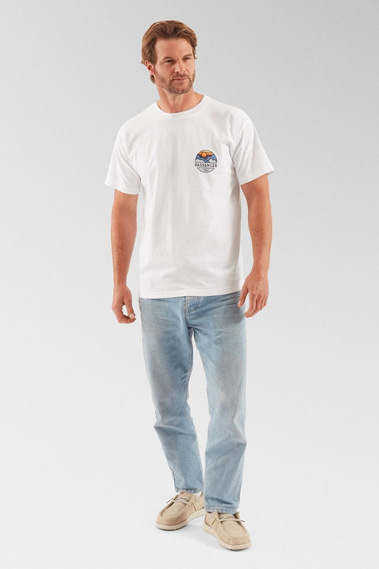 Passenger Mens Laidback Recycled Cotton Relaxed T-Shirt White