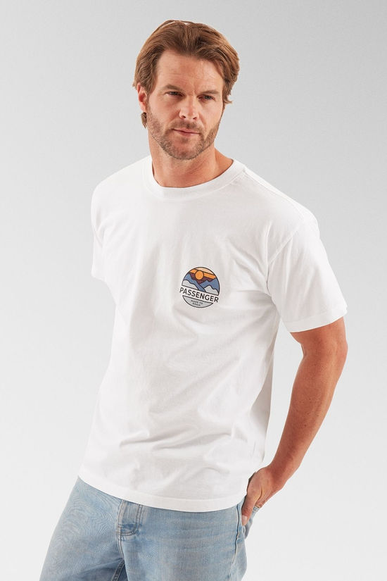 Passenger Mens Laidback Recycled Cotton Relaxed T-Shirt White