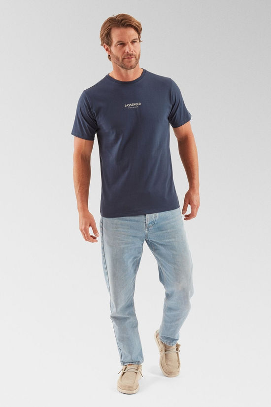 Passenger Mens Passenger Recycled Cotton T-Shirt Rich Navy