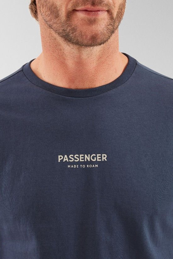Passenger Mens Passenger Recycled Cotton T-Shirt Rich Navy