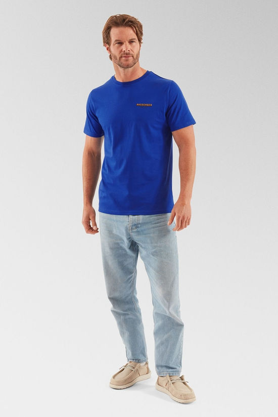 Passenger Mens Outdoor Gear Organic Cotton T-Shirt Azure Blue