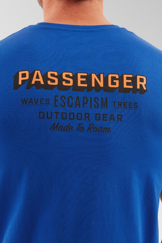 Passenger Mens Outdoor Gear Organic Cotton T-Shirt Azure Blue