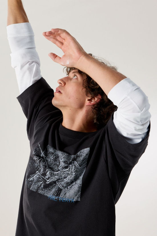 Arc'teryx Mens Kragg Cotton Lithographica T-Shirt Black