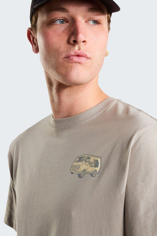 The North Face Mens Van Life Relaxed Grap T-Shirt Stone Slab