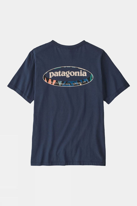 Patagonia Mens '95 Oval Logo T-Shirt New Navy: Kaleido