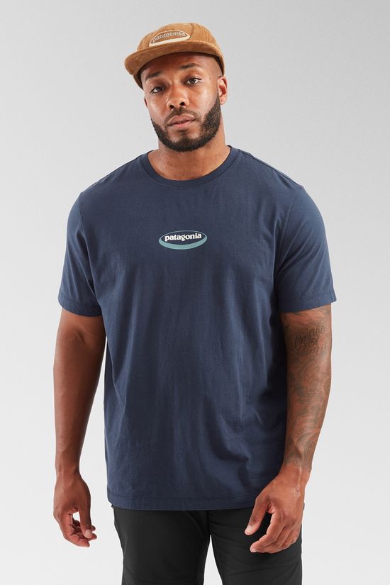 Patagonia Mens '95 Oval Logo T-Shirt New Navy: Kaleido