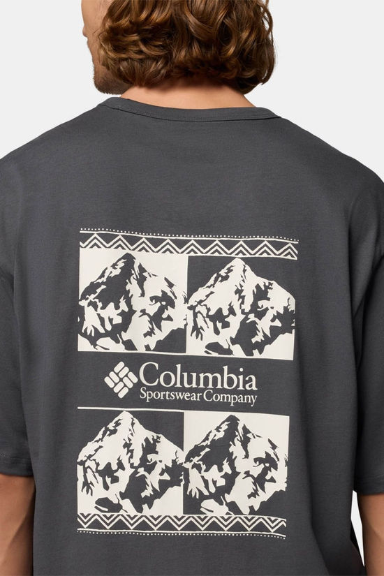 Columbia Mens CSC Heavyweight Iconic T-Shirt Shark, Repeated Peaks