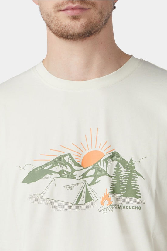 Ayacucho Mens Sunset Camp T-Shirt Ecru