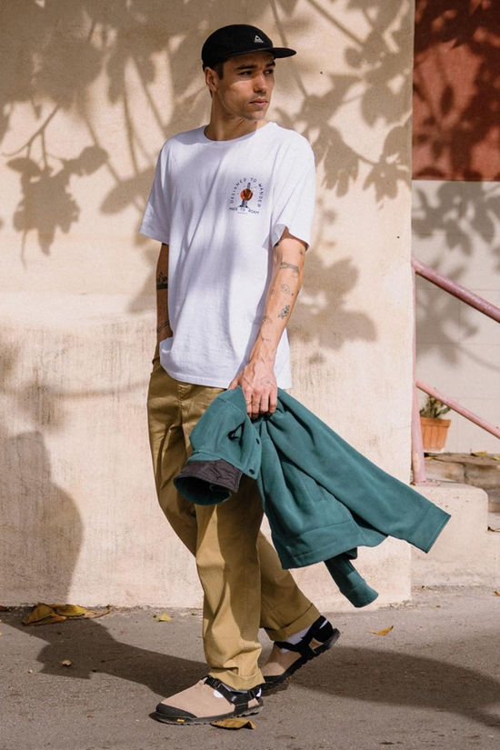 Passenger Mens Explore Recycled Cotton T-Shirt White