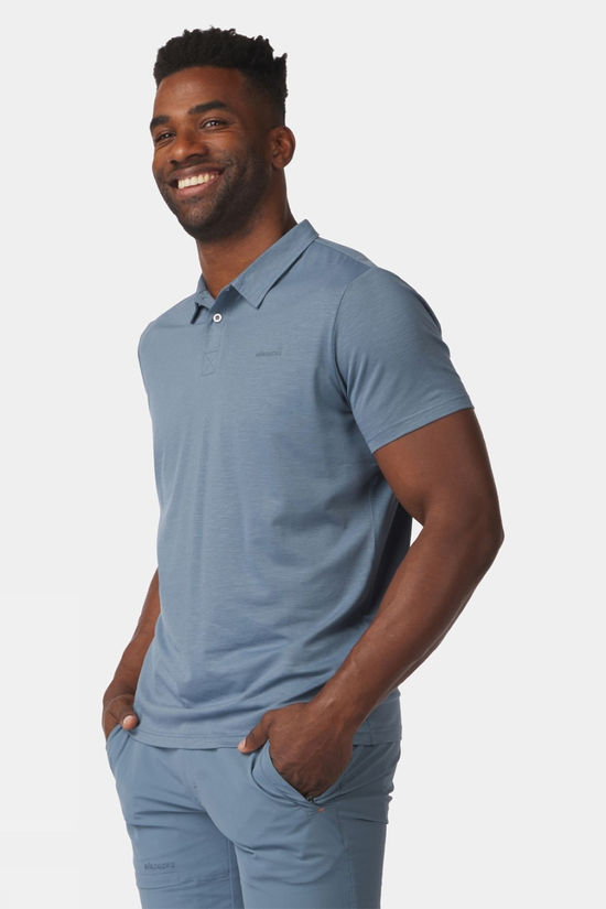 Ayacucho Mens Kibira Polo Shirt Blue Mirage