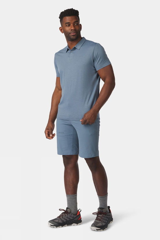 Ayacucho Mens Kibira Polo Shirt Blue Mirage