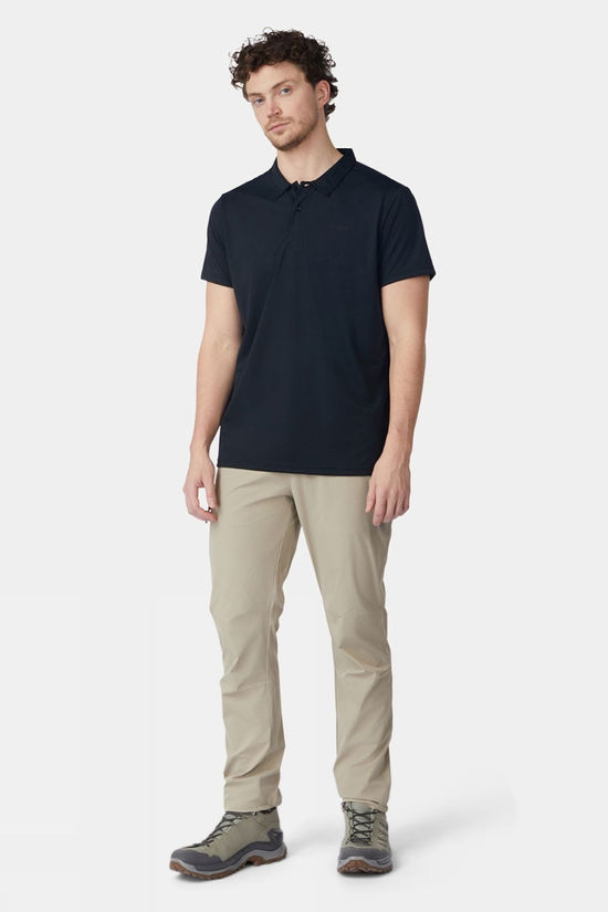Ayacucho Mens Forest Technical Polo Shirt II Black