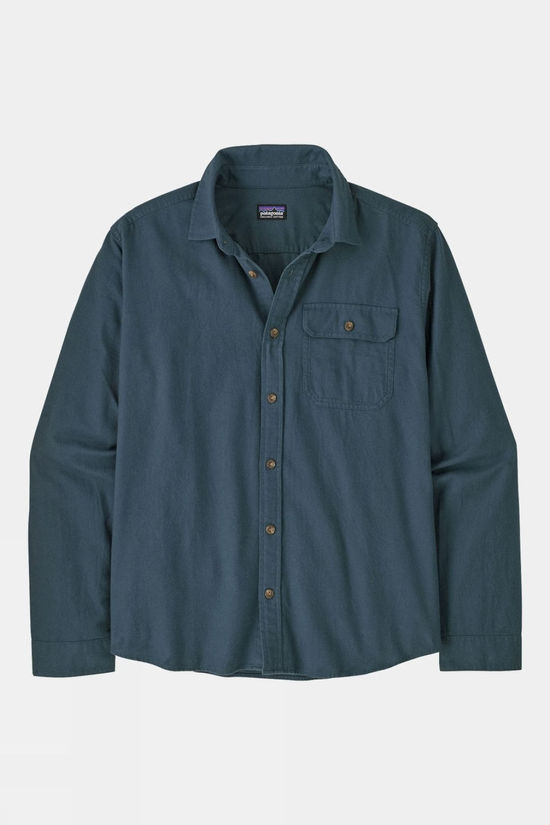 Patagonia Mens Lightweight Fjord Flannel Long Sleeved Shirt Summit Blue