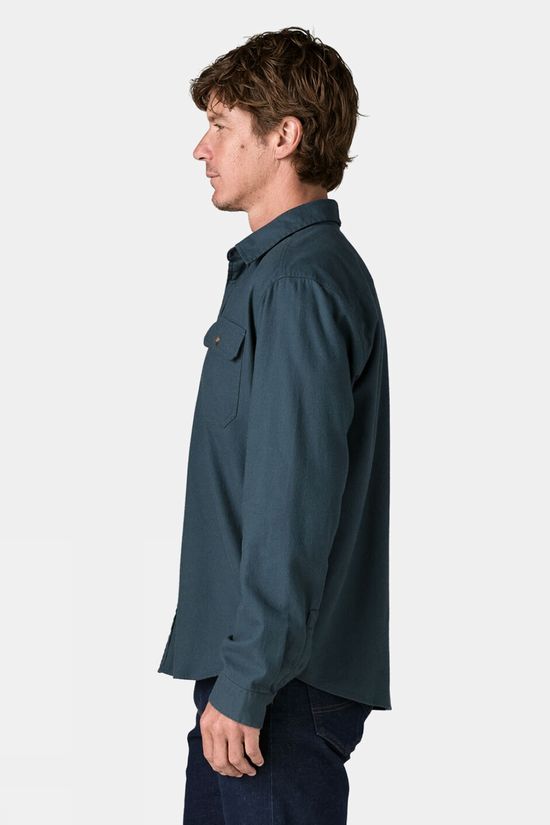 Patagonia Mens Lightweight Fjord Flannel Long Sleeved Shirt Summit Blue