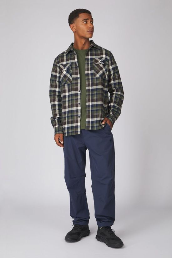 Ayacucho Mens Light Flannel Shirt Moss Check