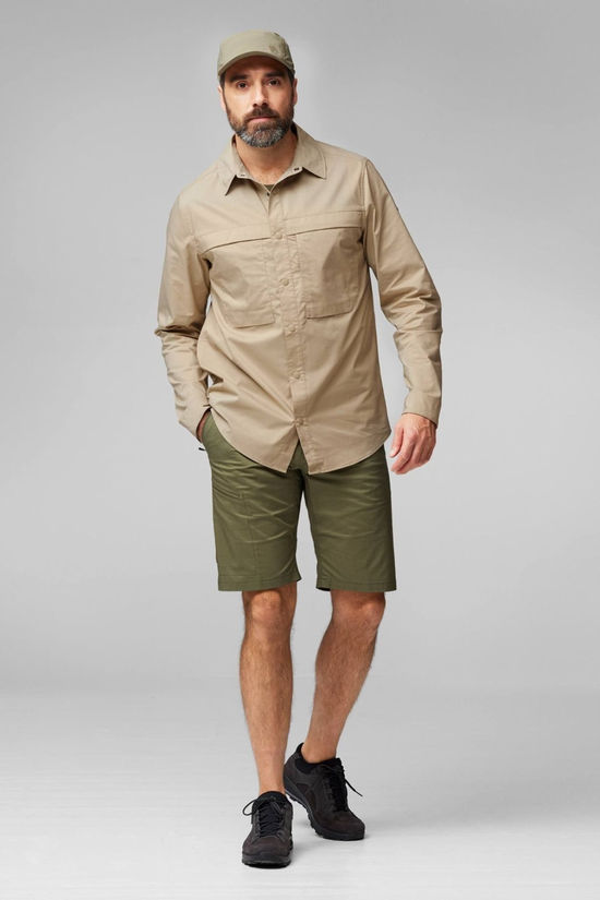 Fjallraven Mens Abisko Trail Long Sleeve Shirt Fossil