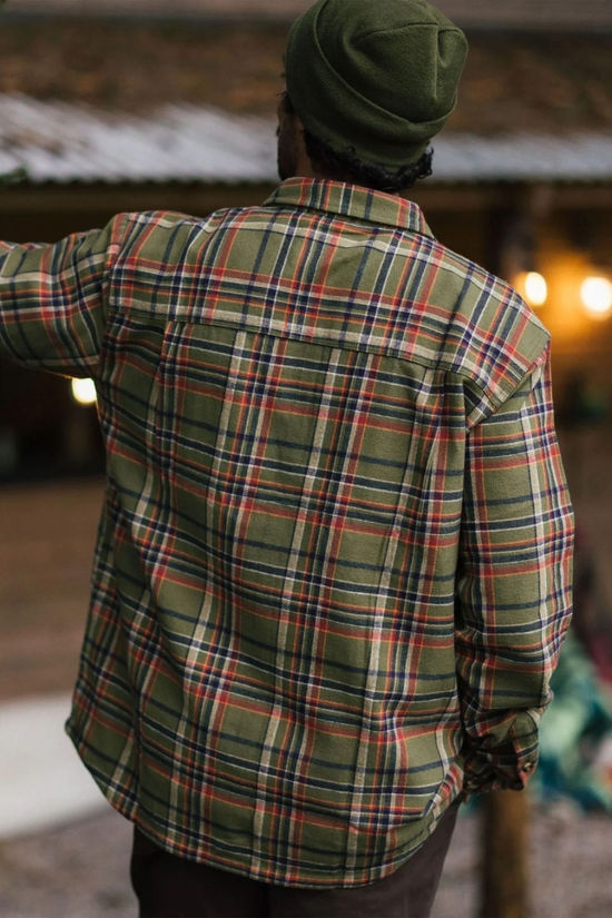 Passenger Mens Backcountry Check Shirt Khaki Check
