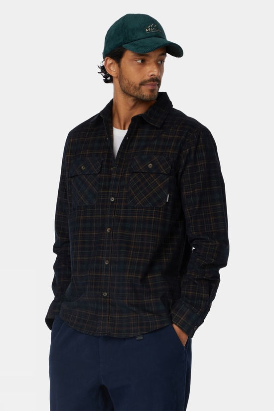 Ayacucho Mens Darwin Corduroy Check Shirt Anthracite Check