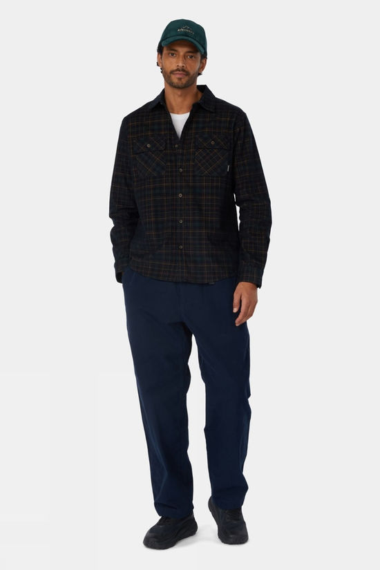 Ayacucho Mens Darwin Corduroy Check Shirt Anthracite Check