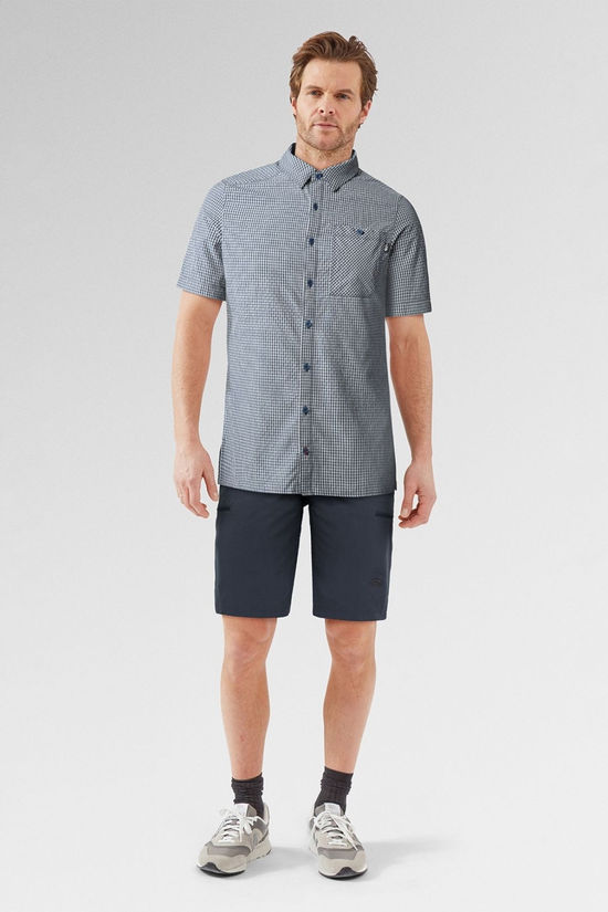 The North Face Mens Hypress Short Sleeve Shirt Shady Blue Plaid