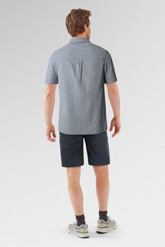 The North Face Mens Hypress Short Sleeve Shirt Shady Blue Plaid