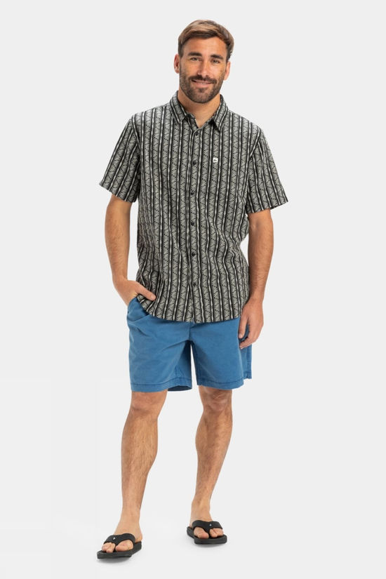 Quiksilver Mens Street Way Short Sleeve Shirt Black Street Way