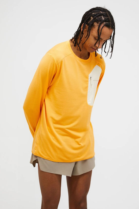 Peak Performance Mens Freelight Polartec Grid Fleece Top Blazing Orange