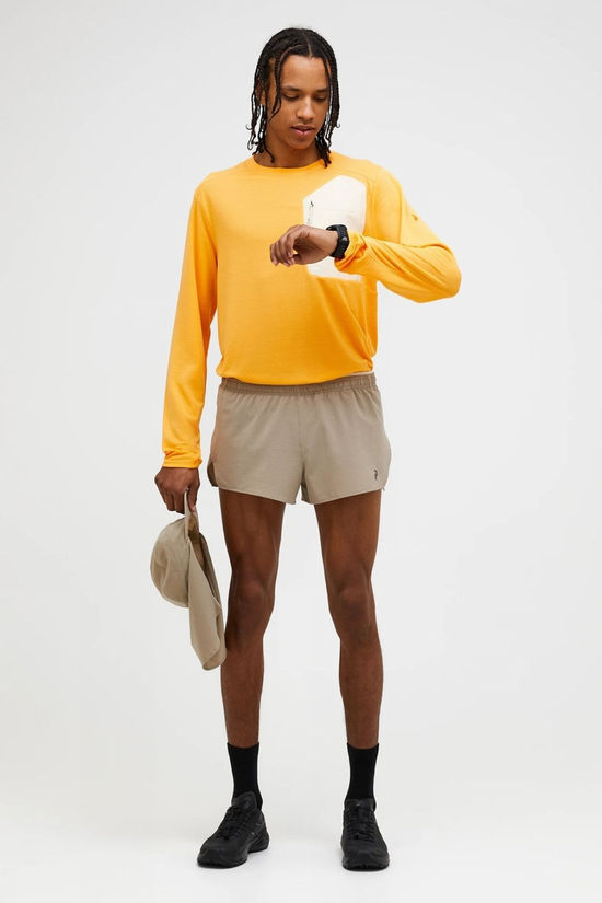 Peak Performance Mens Freelight Polartec Grid Fleece Top Blazing Orange