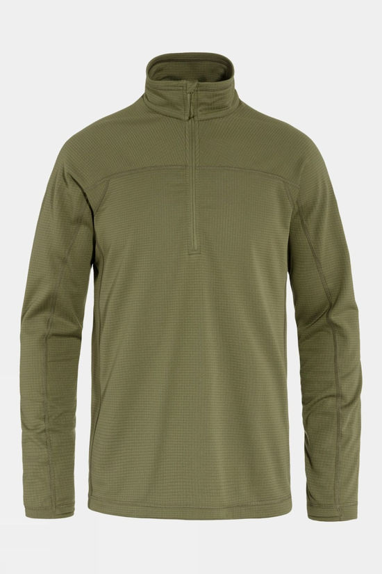 Fjallraven Mens Abisko Lite Half Zip Fleece  Green