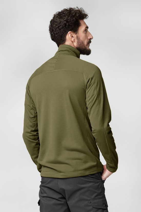 Fjallraven Mens Abisko Lite Half Zip Fleece  Green