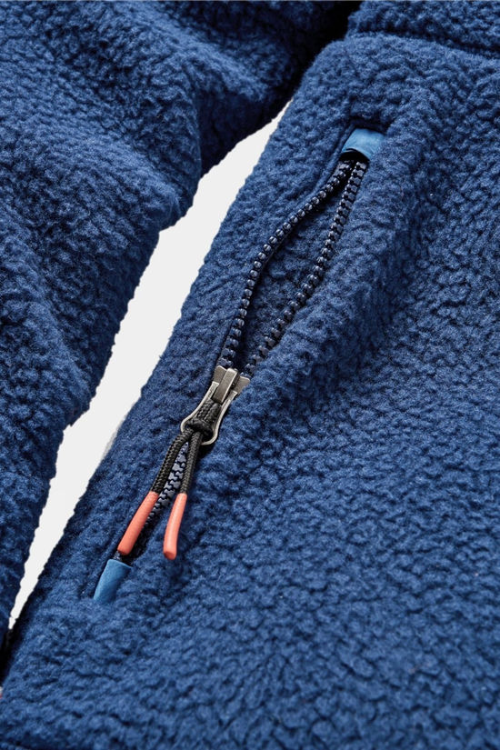 Passenger Mens Tripper 2.0 Full Zip Recycled Sherpa Fleece Navy