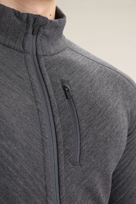Icebreaker Mens Descender Full Zip Fleece Jacket Jet Hthr/Black