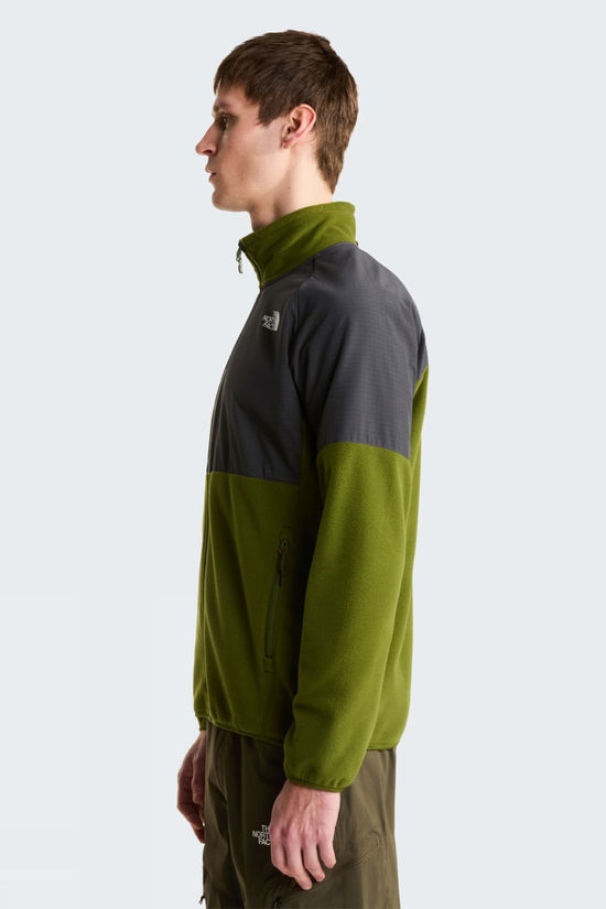 The North Face Mens Glacier Heavyweight Full Zip Fleece Jacket Woodland Green/Asphalt