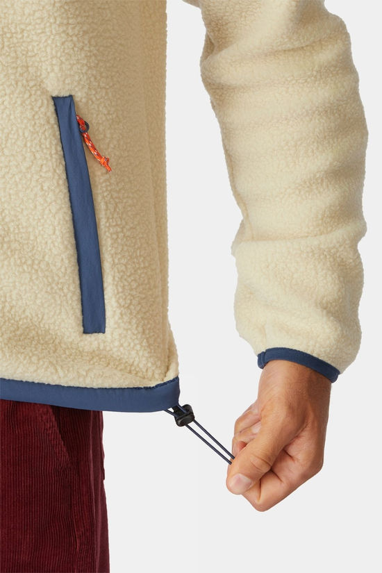 Ayacucho Mens Lautaro Sherpa Jacket Ecru/Sargasso Sea