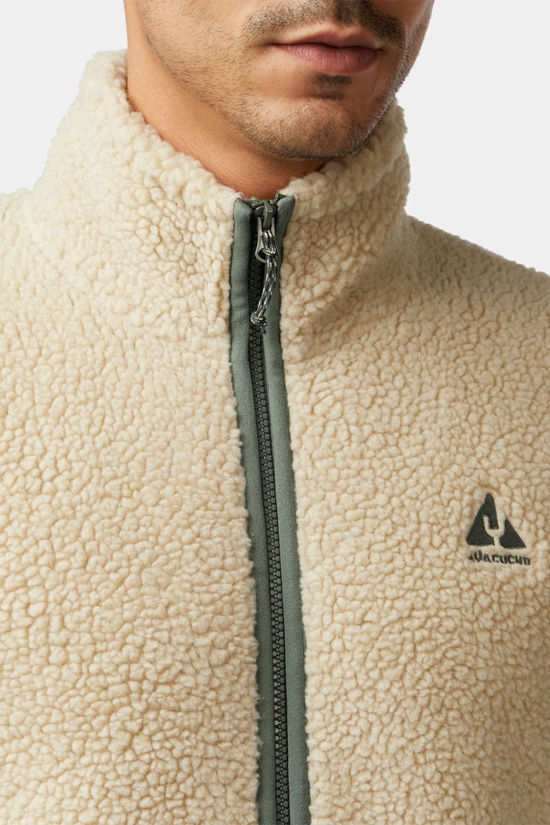 Ayacucho Mens Striding Landscape Full Zip Fleece Turtledove/Sage Leaf