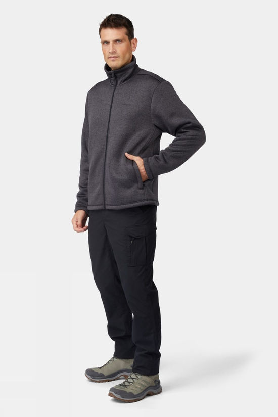 Ayacucho Mens Grange Full Zip Fleece Black Melange