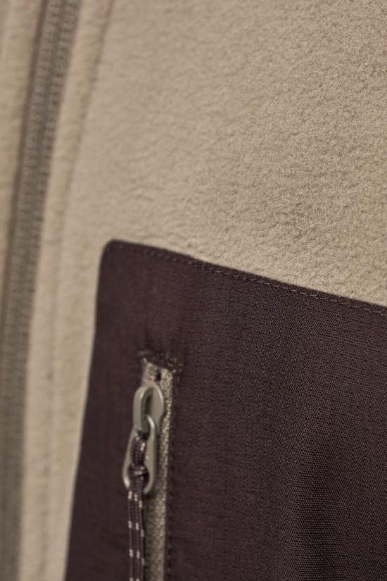 Fjallraven Mens Kaipak Fleece Jacket Suede Brown-Black Oak
