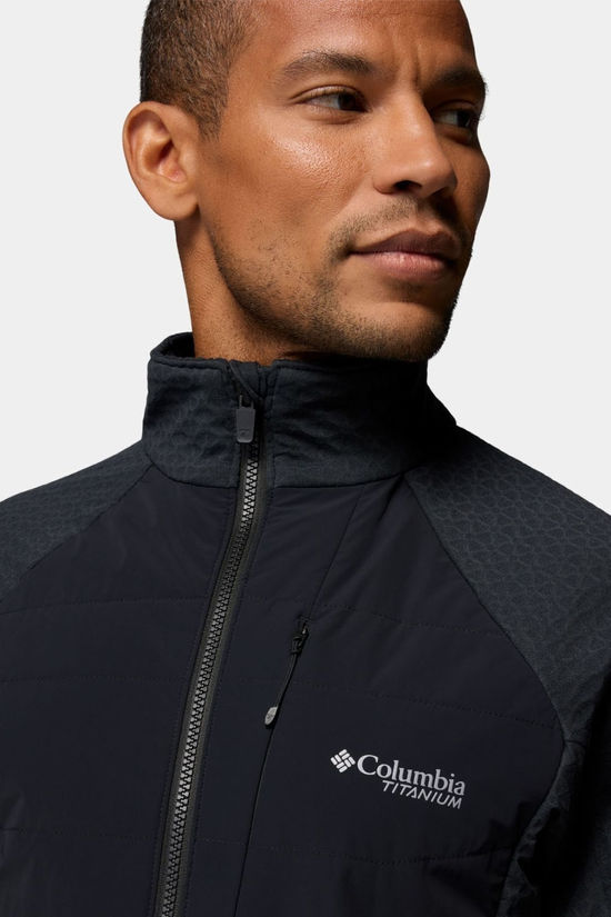 Columbia Mens Arctic Crest II Hybrid Full Zip Fleece Jacket Black