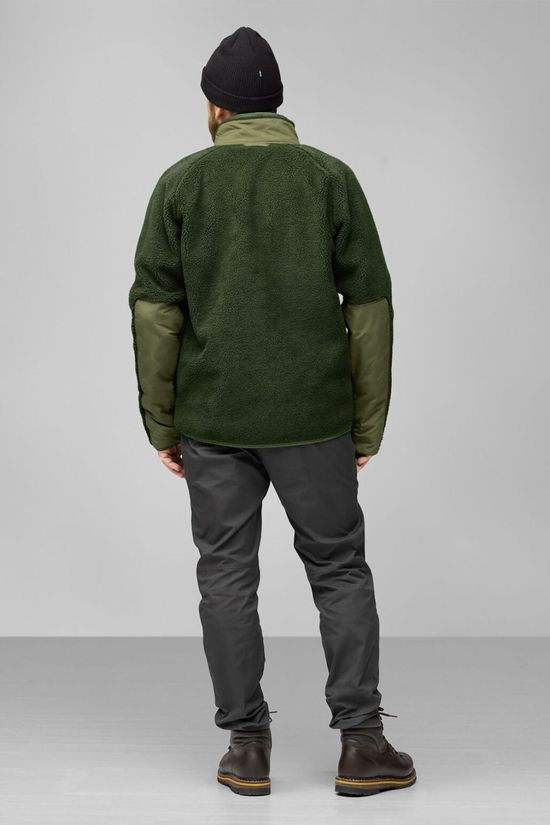 Fjallraven Mens Vardag Pile Fleece Jacket  Deep Forest-Laurel Green