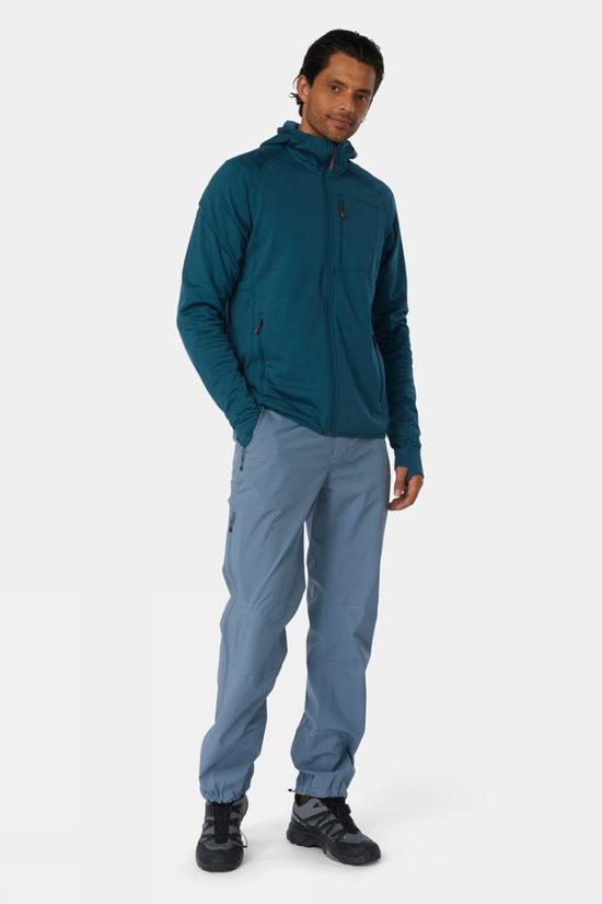 Ayacucho Mens Mountain Midlayer Full Zip Hoodie II Mediteranea Melange